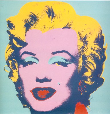 Andy Warhol - Marilyn Monroe pop art maleri 1967 billede i stærke farver